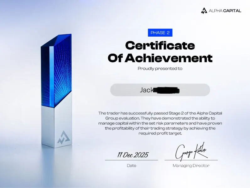 Funded trader certificate